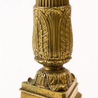 Świecznik brąz pozłacany w stylu Empire, XIX w.